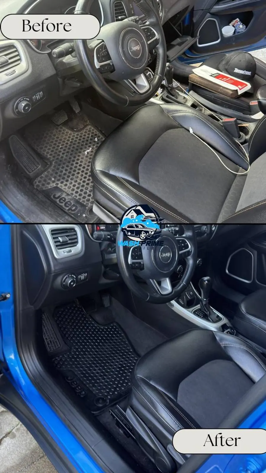 Jeep Compass interior deep cleaning - mobile car detailer near me Louisville